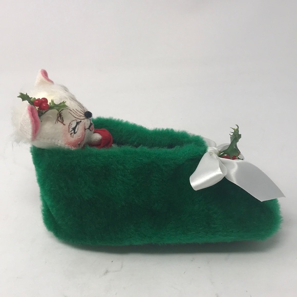 Vintage Annalee Mouse green slipper 1993. - Picture 4 of 7